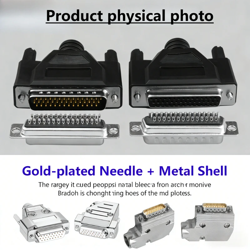 Industrial Grade  Welding Header DB26 Row  Female Connector  3Socket Rivet Copper Metal Soldering 26 Pin Plug Male DB 26  D-SUB