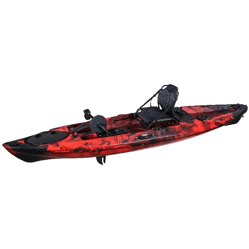 Pedal Drive Fishing Kayak for One Person with Motor Mirage Propel 12ft