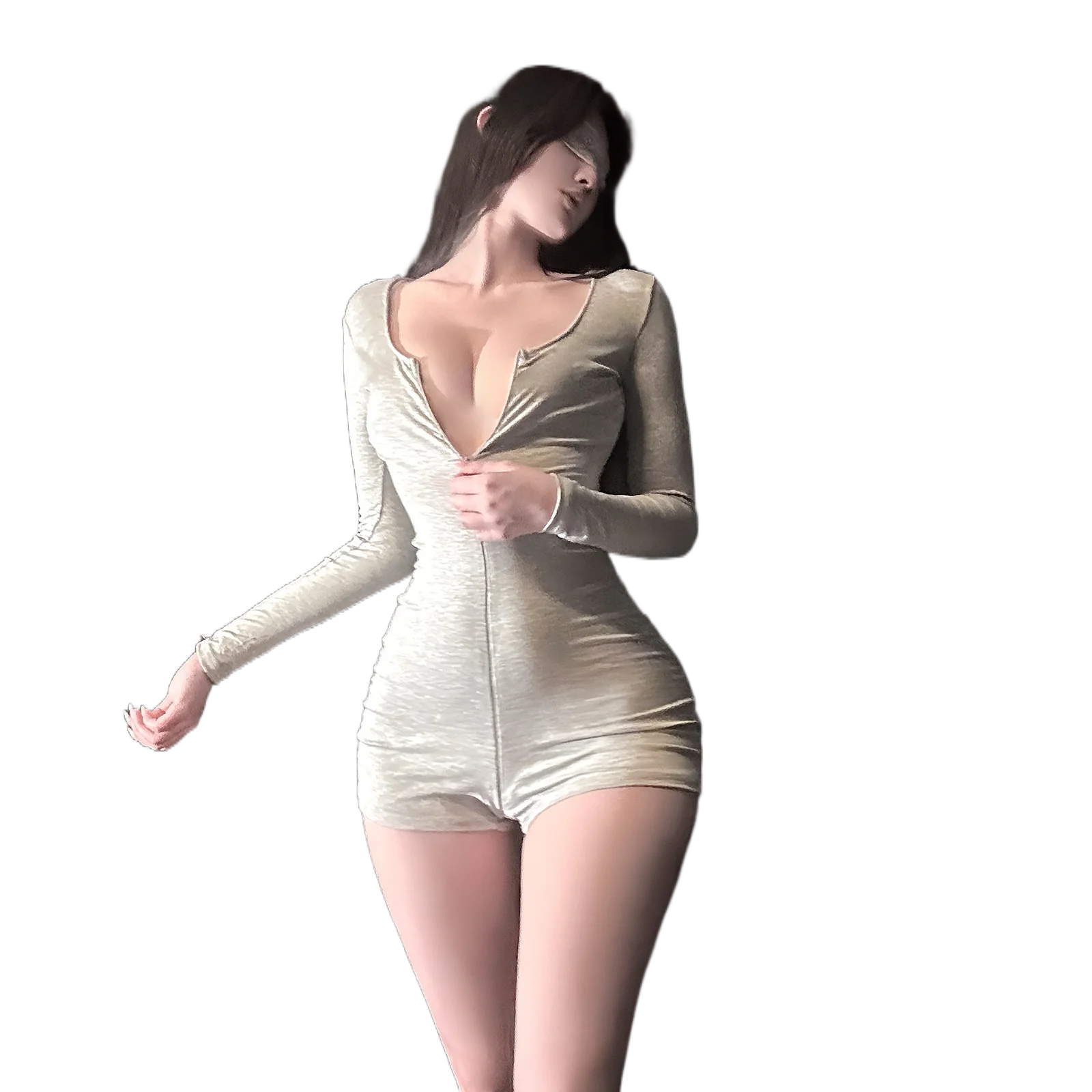 

Сексуальное женское белье: облегающий комбинезон-боди с открытой грудью и молнией, без необходимости снимать, для йоги, в стиле Pure Desire, с открытой промежностью, комплект из лакированной ткани.