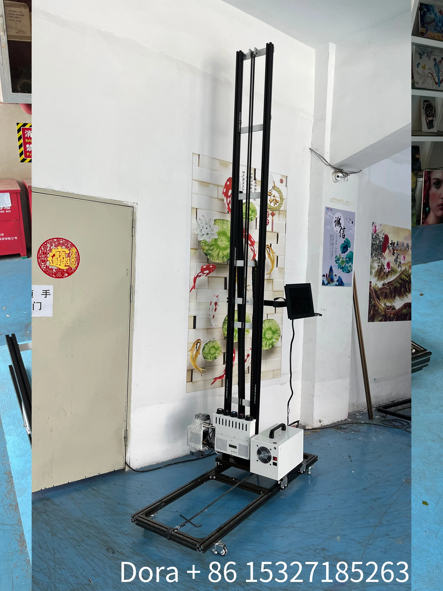 طابعة حائط بالأشعة فوق البنفسجية بطول 4 أمتار، طباعة مباشرة على الحائط، بلاط السيراميك الزجاجي، المعادن الخشبية، طابعة طباعة طلاء جدران عمودية ثلاثية الأبعاد #5