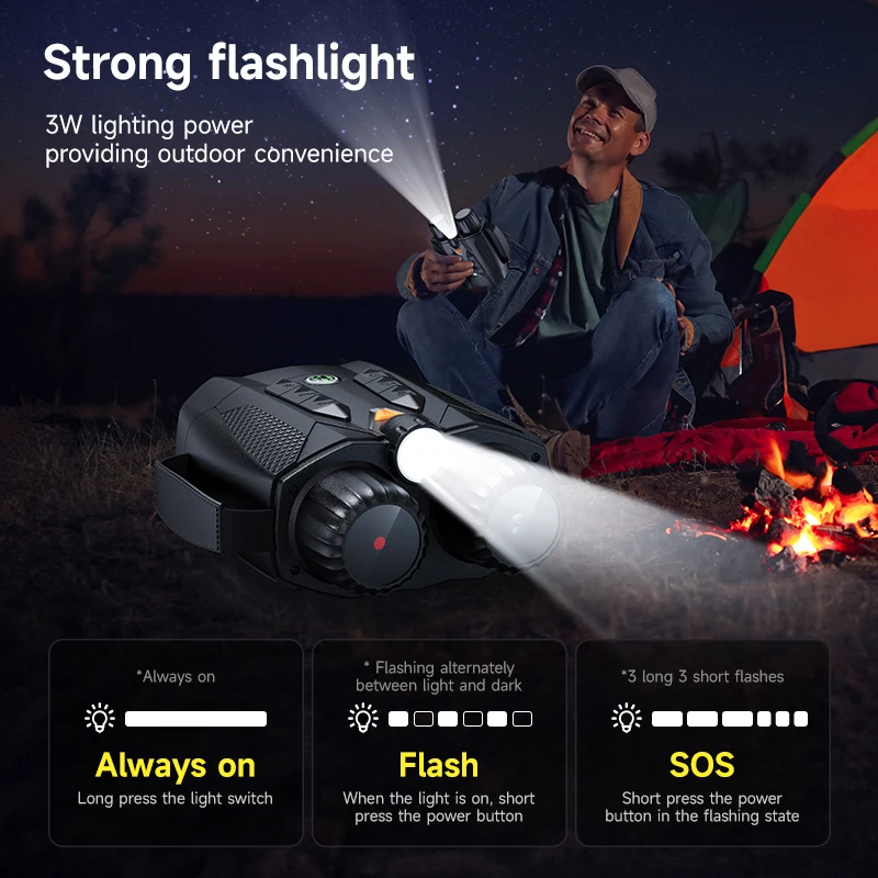 

10X Night Vision Binoculars 800M Long Distance Thermal Infrared Goggles 4K Digital Optical Telescope for Darkness Hunting