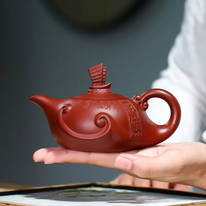 

Dahongpao Beauty Kettle Yixing Raw Ore Tea Pots Handmade Purple Clay Teapot Chinese Tea Ceremony Drinking Utensils 180ml