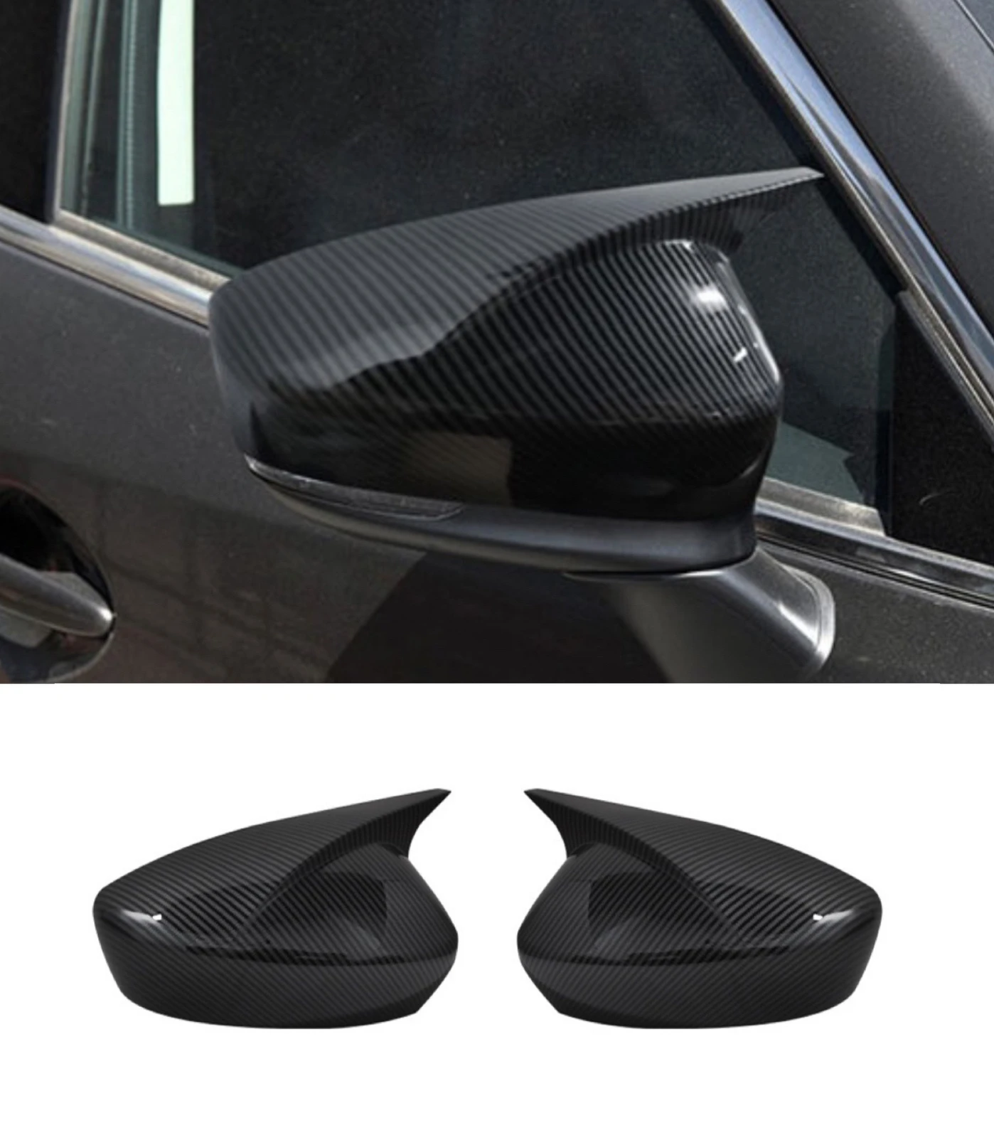 

Rearview Side Mirror Trim Cover For Mazda 6 Atenza 2017-2021 ABS Plastic Shell Sticker Car Styling Accessories Auto Part