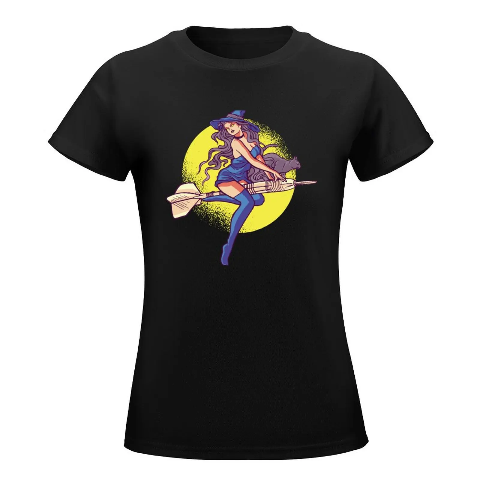 DARTS WITCH T-Shirt Female clothing female summer top rock and roll t shirts for Women