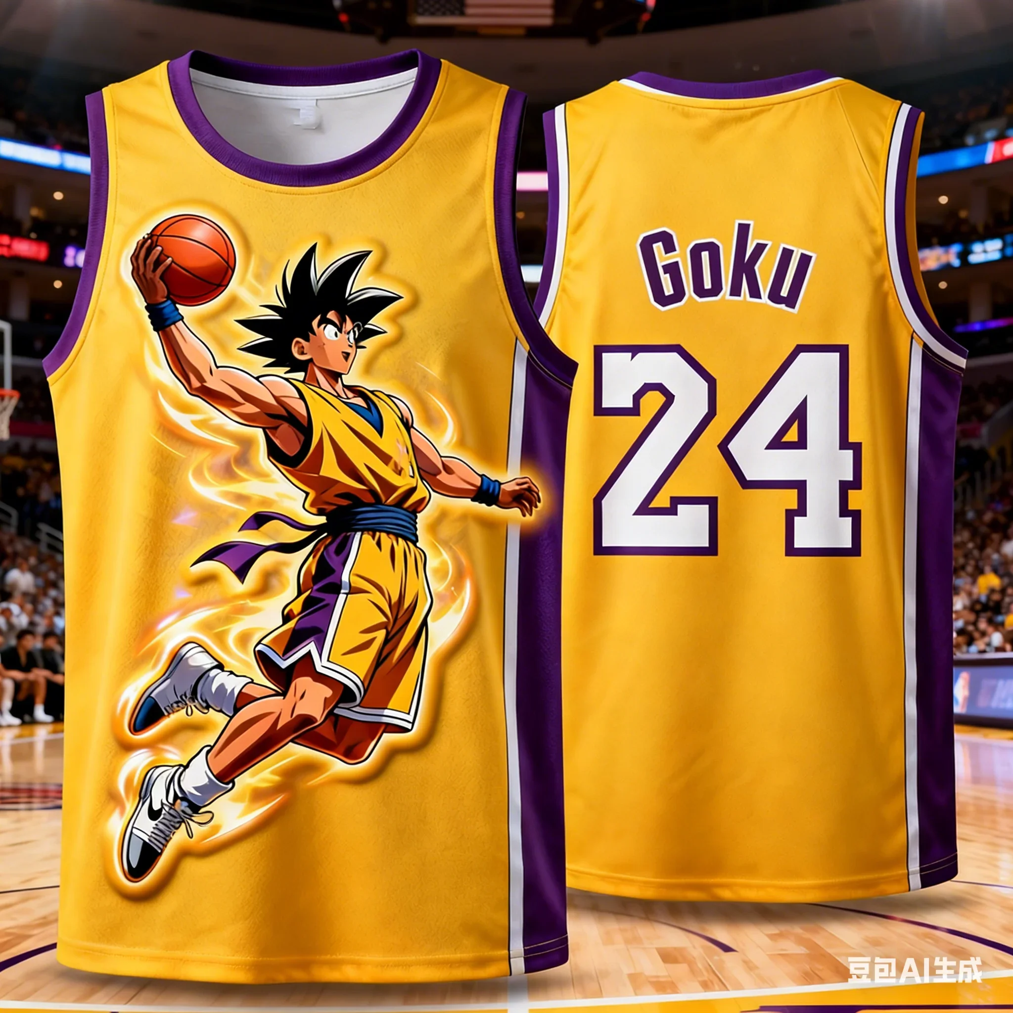 Family Matching 2026 New Kobe #24 Goku Special Edition Parent-child Basketball Jersey Vest Dragon Ball Z Quick Drying Breathable