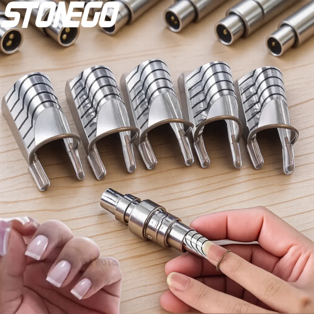 5pcs Reusable Nail Art Forms Guide Protector Nail Tip Acrylic UV Gel French Nail Extensions Tools