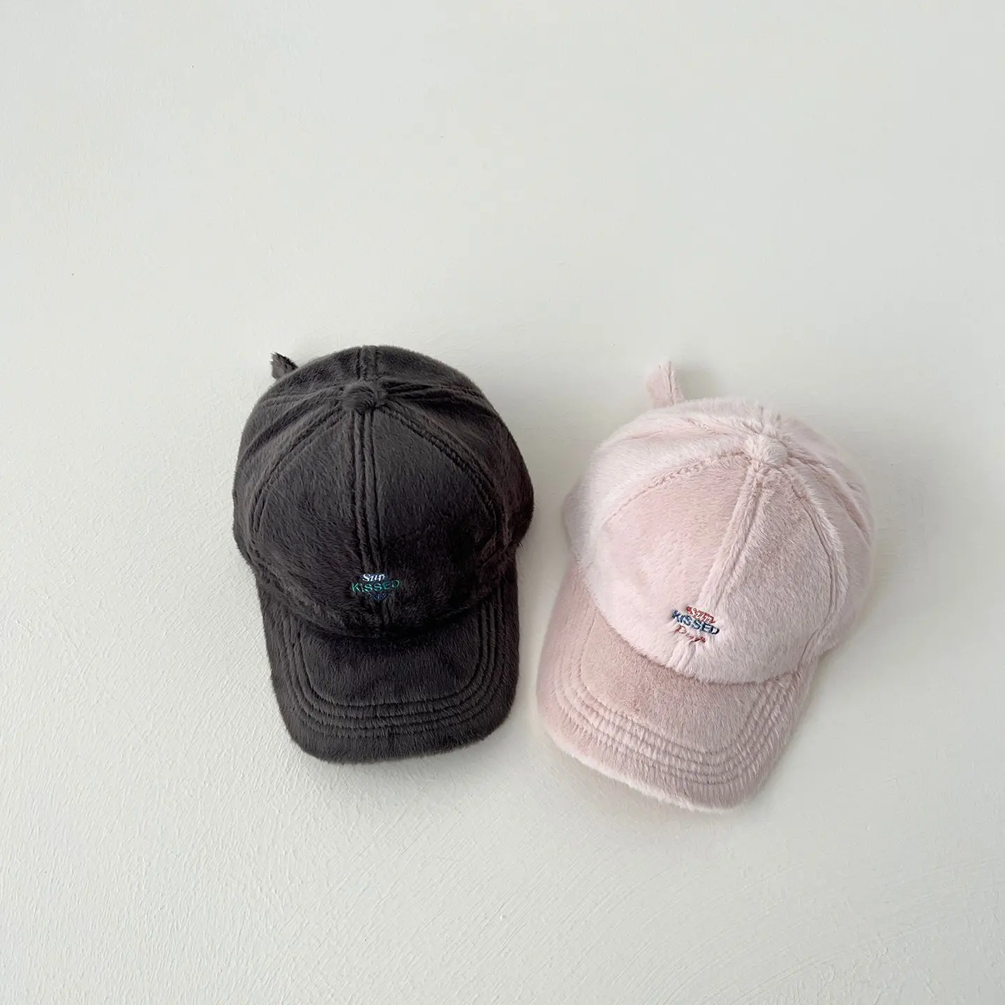 Plush Thickened Windproof Baseball Cap, Winter Warm Faux Mink Fur Thickened Curved Brim Letter Embroidery Baseball Cap, Adjustable Large Head Circumference, Outdoor Cold-Resistant, Versatile for Daily Wear, Multiple Colors