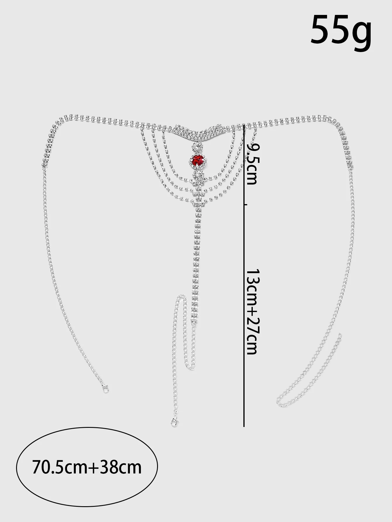 Crystal Rhinestone Body Chain Thong Sexy Bikini Waist Chain Jewelry Sparkly G-String Festival Rave Party Clubwear Women view 4