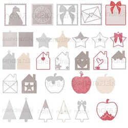 Piggy Craft metal cutting dies cut die mold New Christmas Series Scrapbook paper craft knife mould blade punch stencils dies