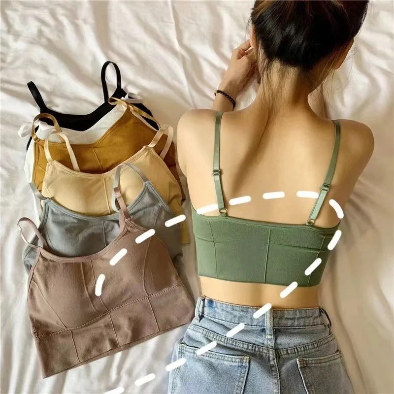 

Women Underwear Beautiful Back Girl Camisole Push Up Tube Top Without Steel Ring