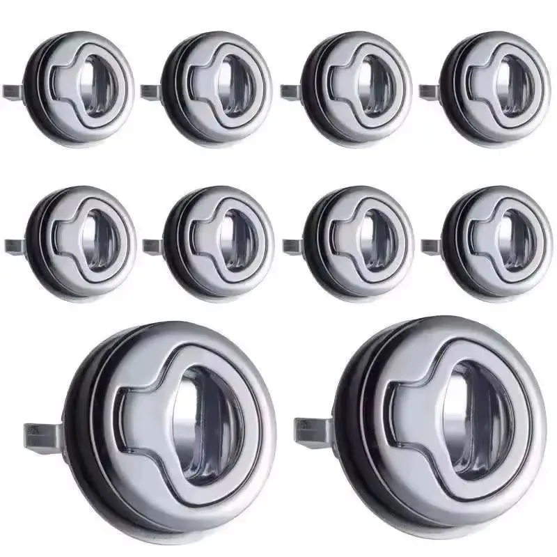 10PCS Zinc Alloy Embedded Hidden Industrial Pulls Lock Distribution Box Panel Lock Ambulance Metal Cabinet Door Pull Ring Locks