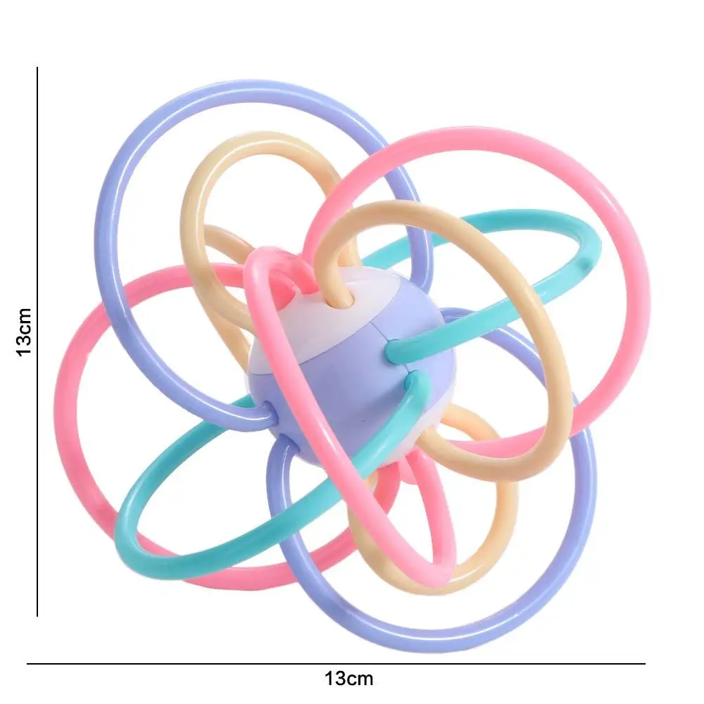 Jouet de dentition en Silicone pour développer la dentition, jouet éducatif doux Montessori, corde de traction bouillable de qualité alimentaire, anneau de dentition et hochet, cadeau pour bébé