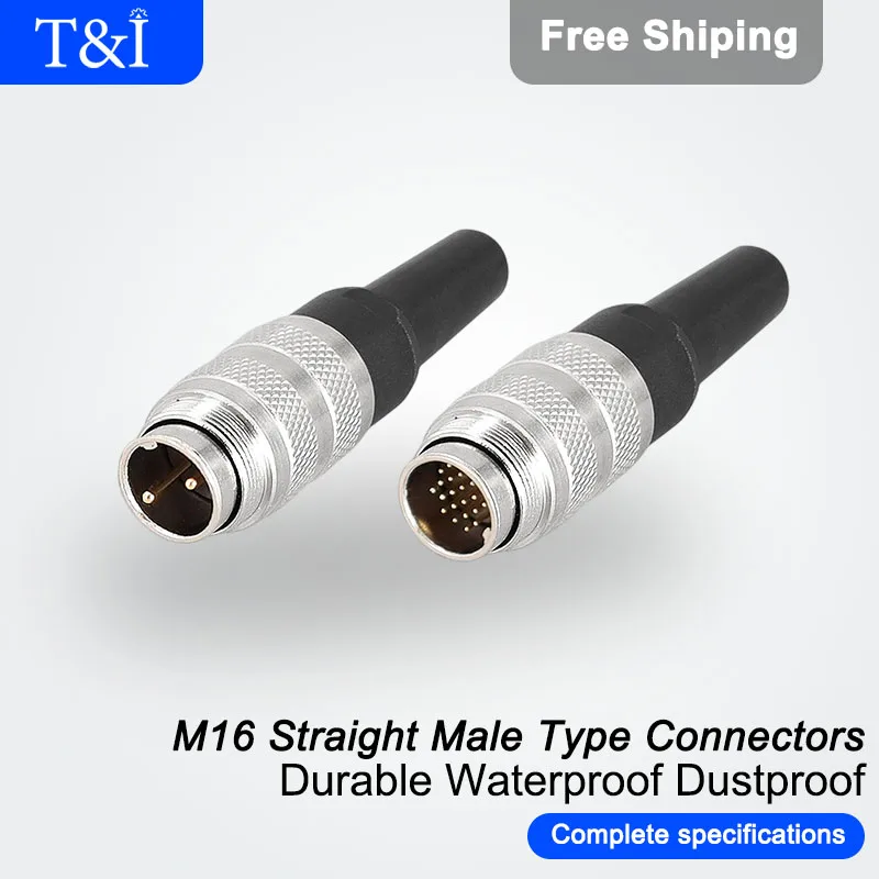 

5/10/20Sets M16-2/3/4/5/6/7/8/12/16/19/24P Negative 09 Series Aviation Waterproof Connector Male Female Straight Socket Plugs