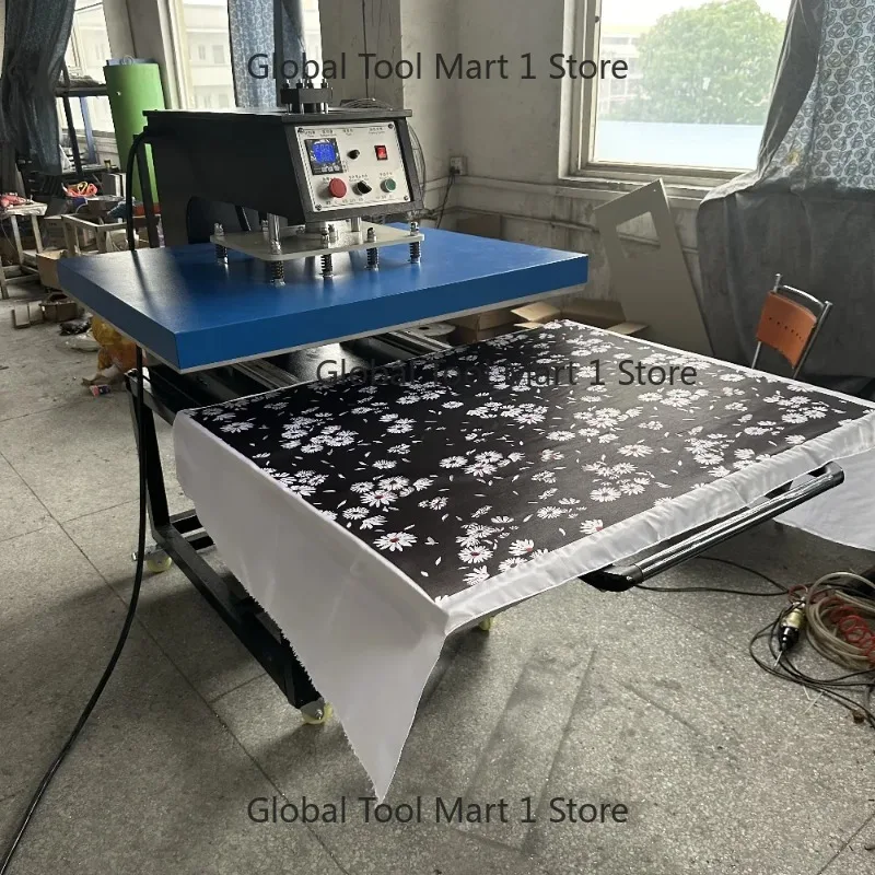 Industrial Semi-Automatic Heat Transfer Press | Large Fabric Embossing Label Hot Stamping