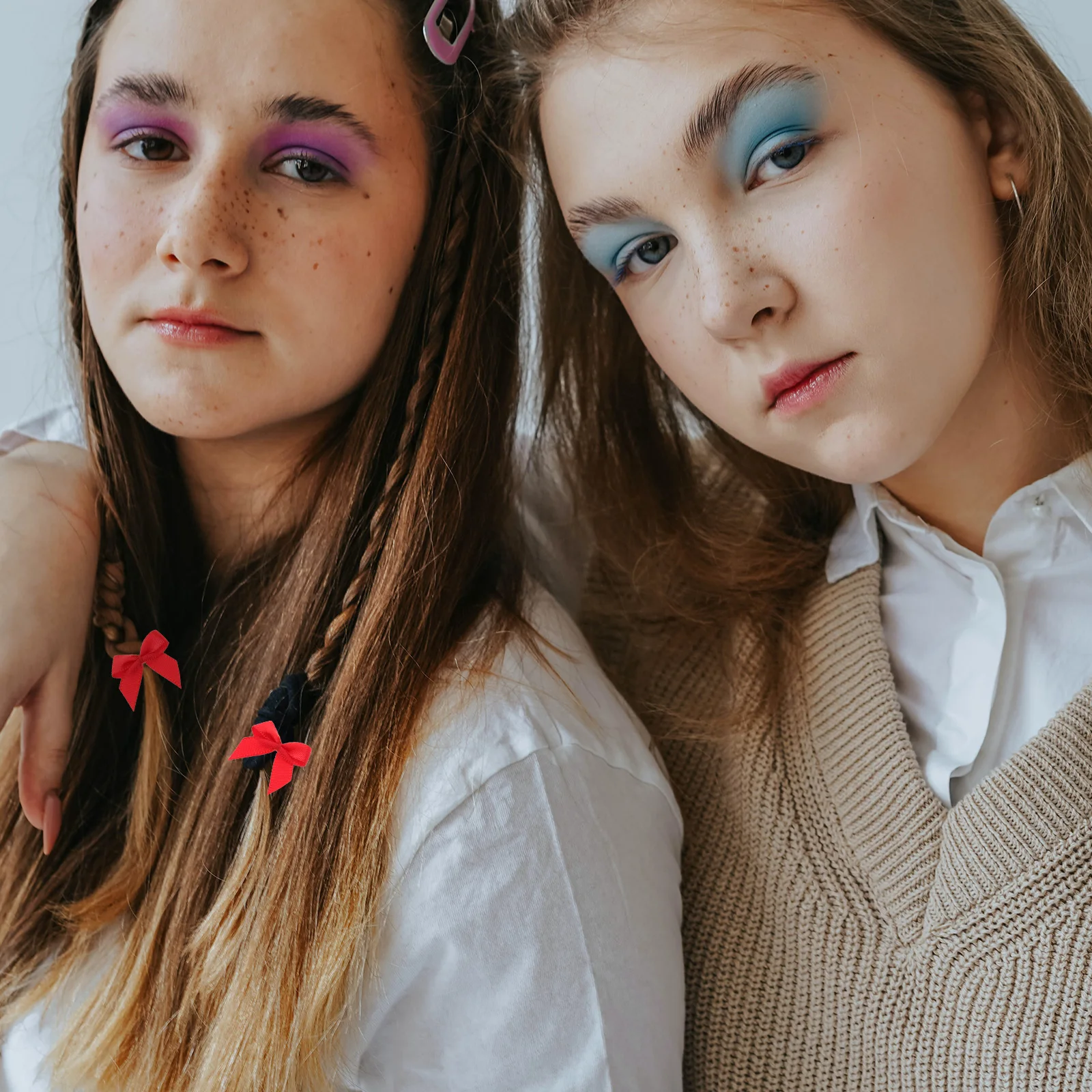 100 قطعة أقواس عيد الميلاد DIY بها بنفسك الحرف صنع دبوس الشعر الملابس ديكور حقيبة Bowknot عيد الميلاد حقيبة الزخرفية القوس الزخرفية عيد الميلاد القوس #4