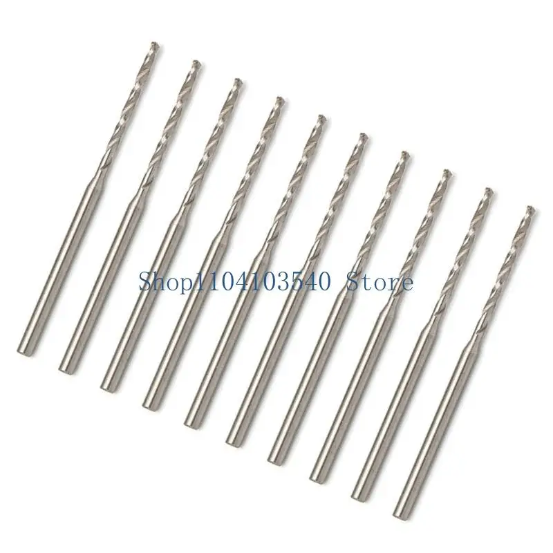 02DC Multipurpose 2.35mm Shank Mini Twist Drill Bit Set for Jewelry Making and DIY Projects Engraving Drill Bits 10 Pieces