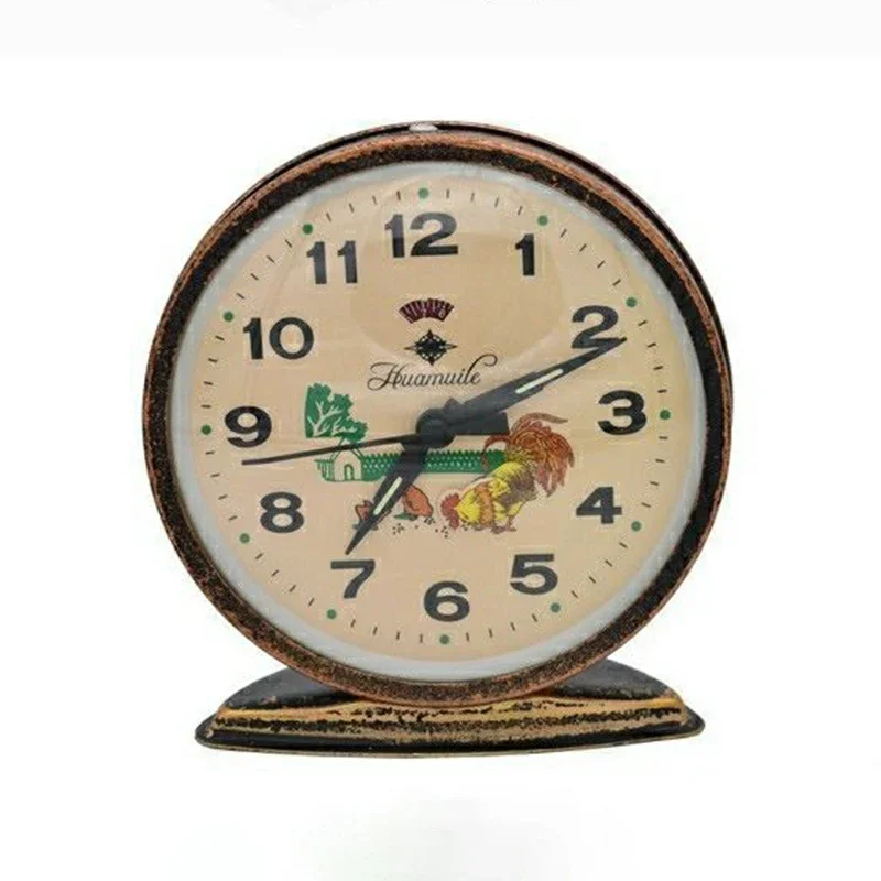 Mechanical Alarm Clock Retro Metal Desktop Clocks Child Bedroom Bedside Table Watches Loud Volume Cute Home Decor Items Gift