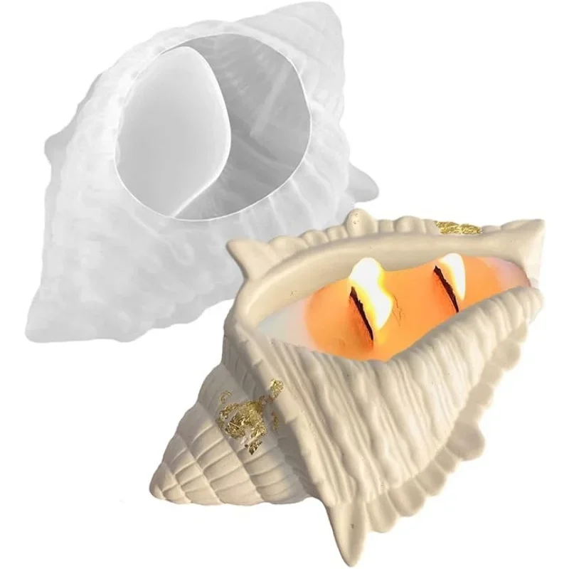 Shell Mal Schelp Siliconen Mal, Schaal Epoxy Gieten Mallen Voor Diy Ambachtelijke Opbergdoos Maken Zeepkaars Maken Art Benodigdheden Shell