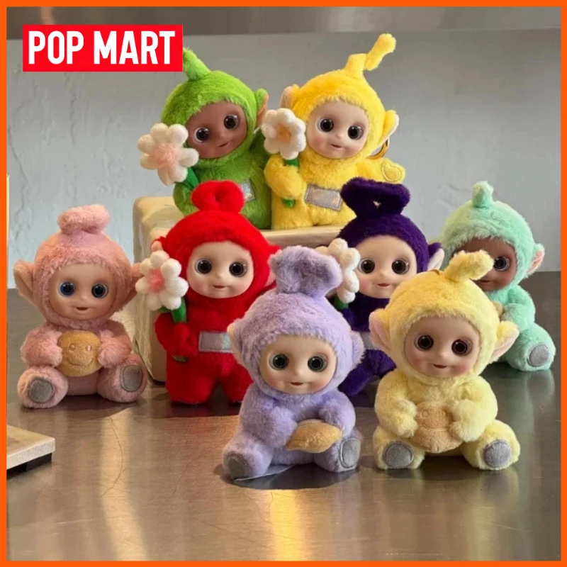 Popmart teletubbies série diga olá figura caixa cega brinquedo chaveiro presente na moda bonecas caixa misteriosa ornamentos crianças presentes