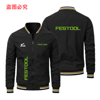 Festool Tools Printing 2025 New Spring Autumn Men's Locomotive Jacket Windproof and Waterproof Outdoor Fashion Baseball Jacket