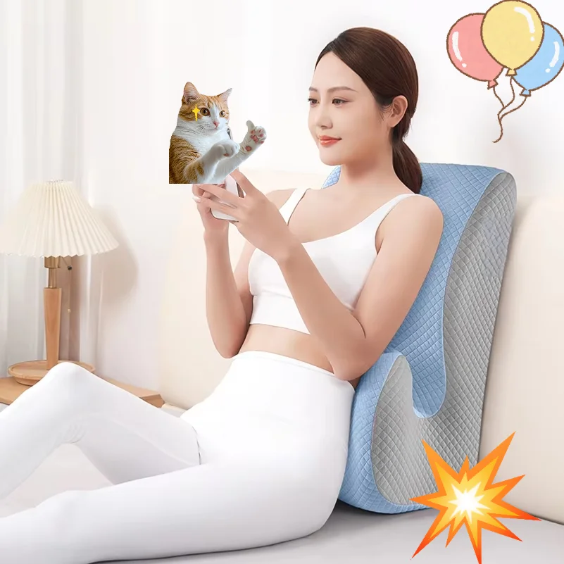 Memory foam headboard backrest pillow for lying down and sleeping on your stomach, soft and comfortable for adults and students
