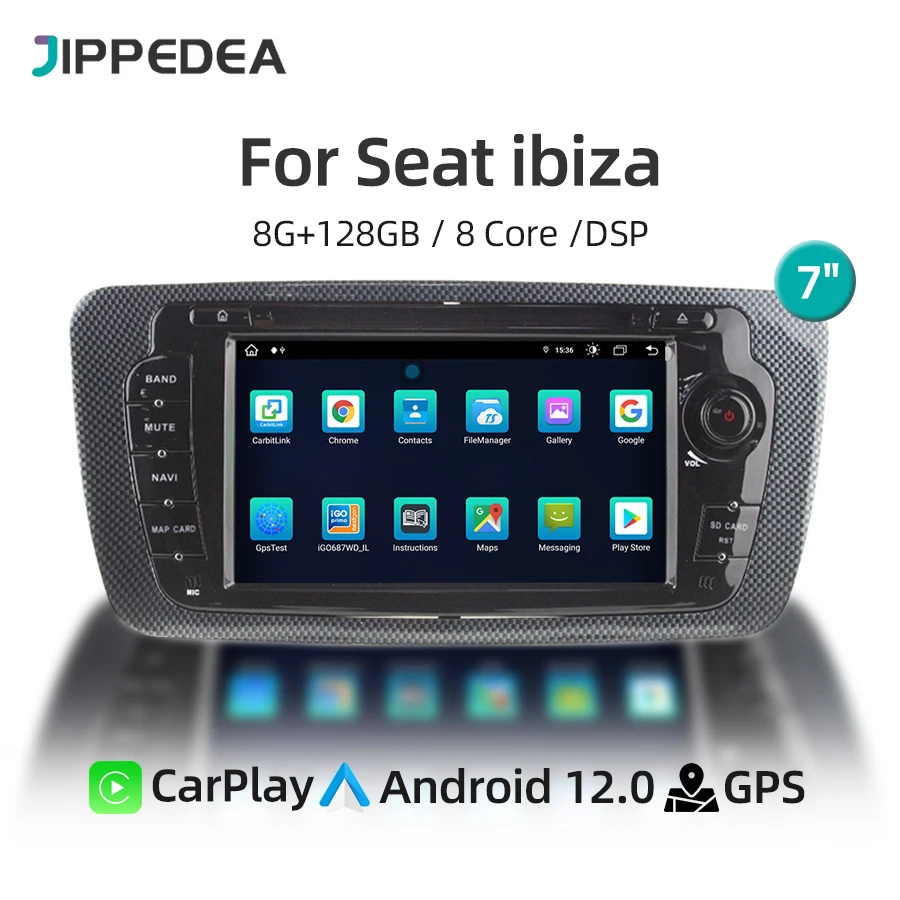 

Автомобильный мультимедийный плеер на Android 12,0 для VW Volkswagen Seat Ibiza 2009-2013 CarPlay 4G WiFi GPS автомобильный DVD Радио Bluetooth головное устройство