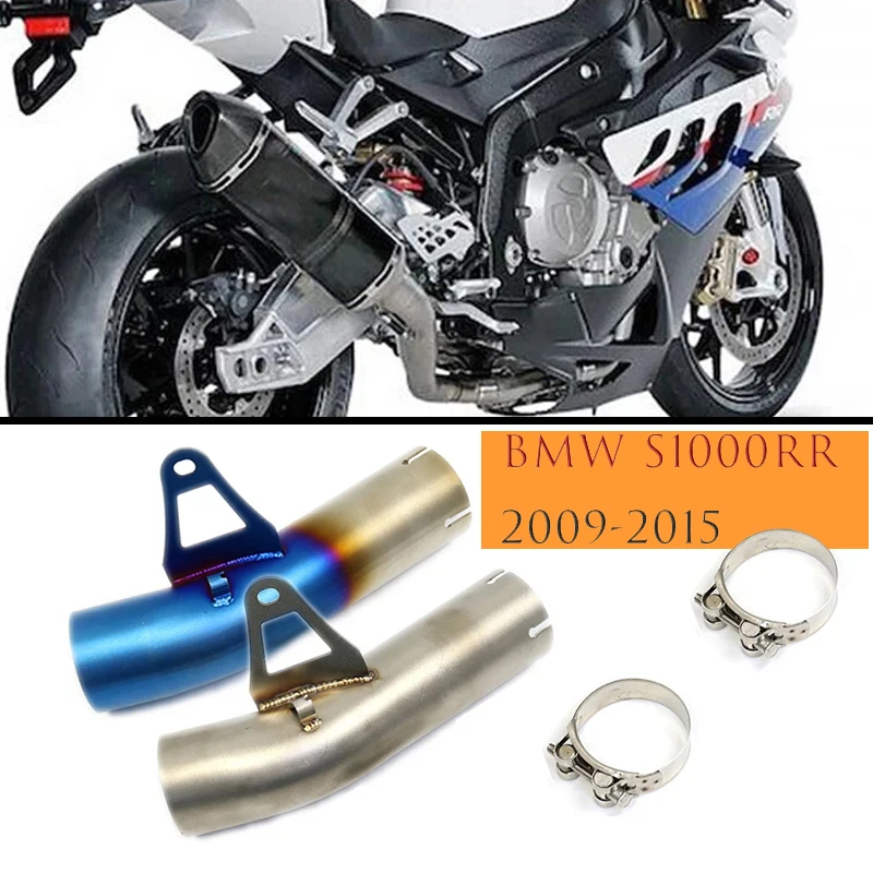 

REALZION S1000 RR Exhaust Pipe Motorcycle Middle Pipe Slip-On Link Pipe Connect Tube For BMW S1000RR 2009-2016