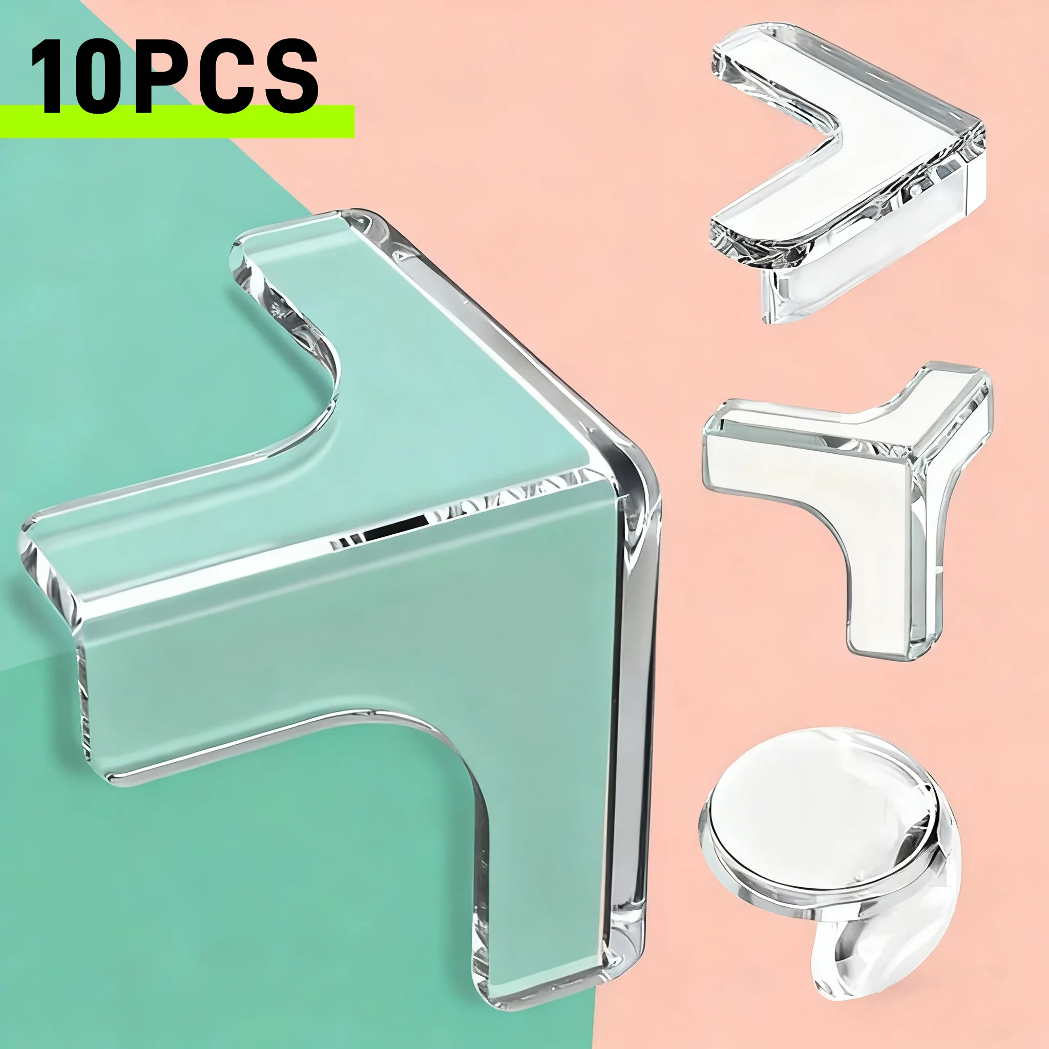 

10 шт., силиконовая защита для стола, угловая защита для детской безопасности, защитная крышка для края мебели, прозрачные детские защита от столкновений