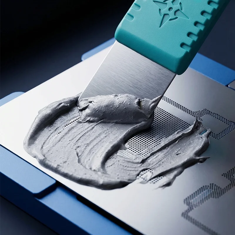 

XINZHIZAO XZZ Немагнитный скребок для пайки с силиконовой ручкой, набор лезвий для удаления клея, высокопрочный разделительный инструмент для экранов