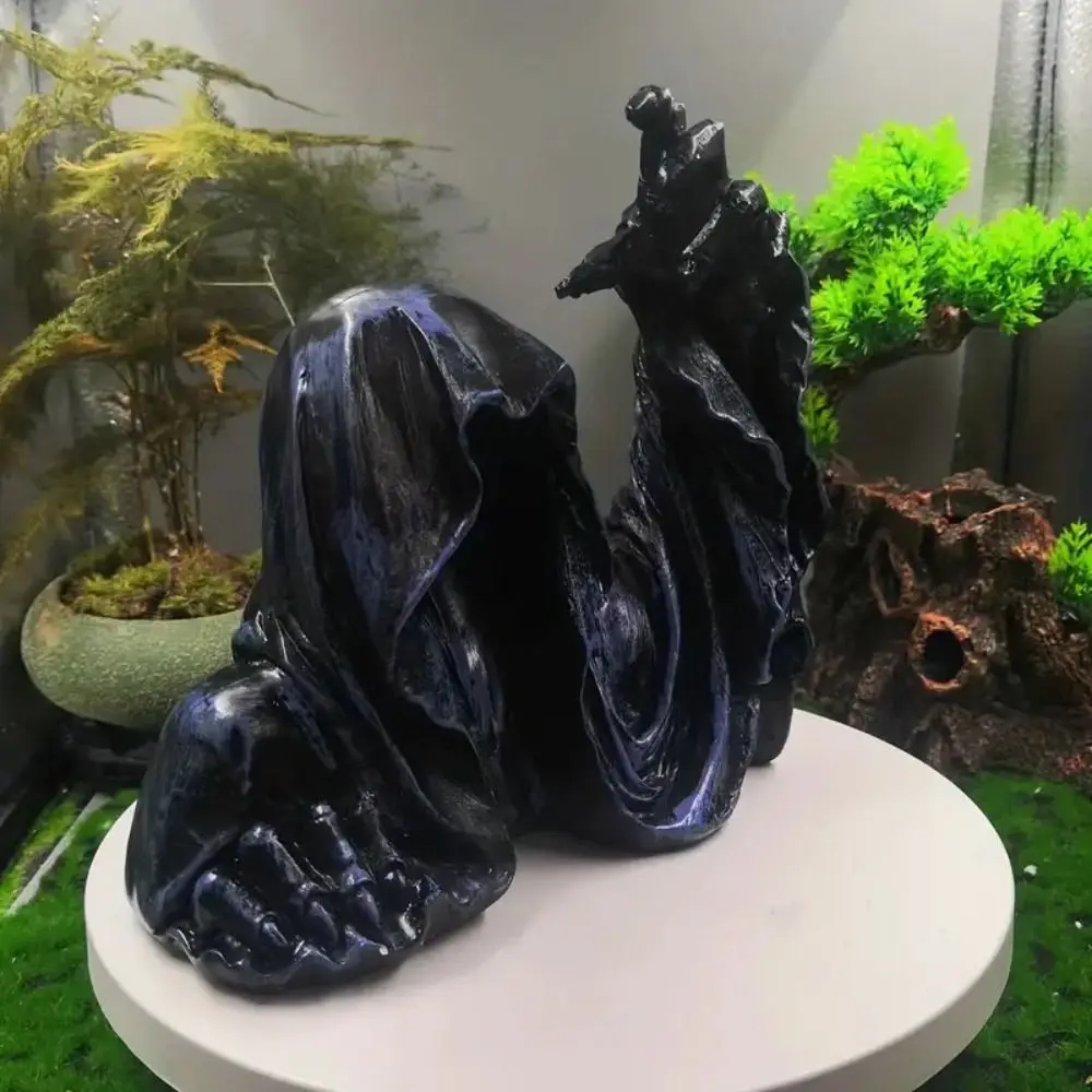 Gothic Half-body Ghost Hand Statue Atmosphere Design Resin Craft Halloween Grim Reaper Handmade Grim Reaper Ornaments - Image 3