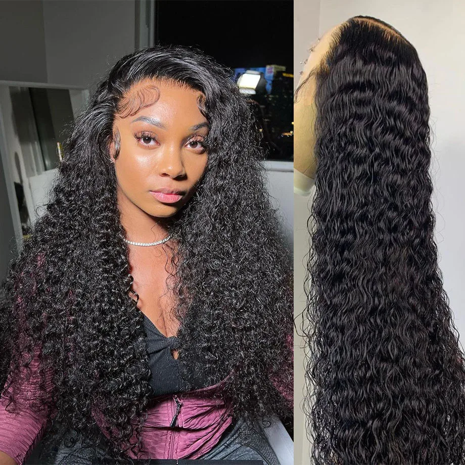 

13x6 HD Transparent Lace Front Wig 30 32 Inch Deep Wave Lace Frontal Wig Curly Frontal Wigs Human Hair Brazilian Hair Wigs Sale