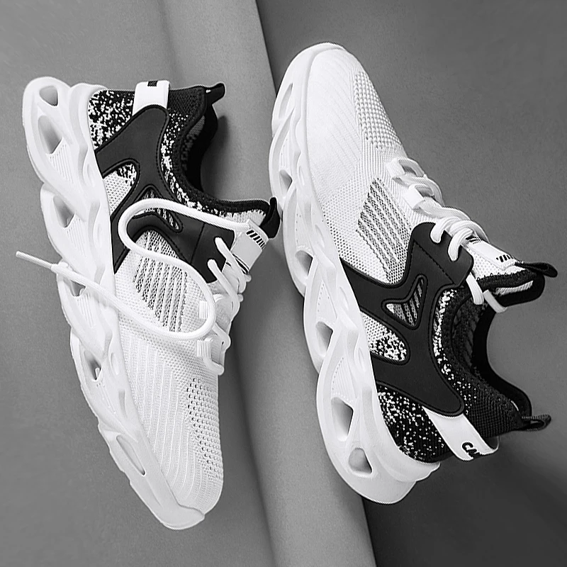 

Новые легкие мужские кроссовки для бега, удобные дышащие кроссовки из сетчатой ткани, модные мужские повседневные кроссовки, дышащая обувь из сетки.