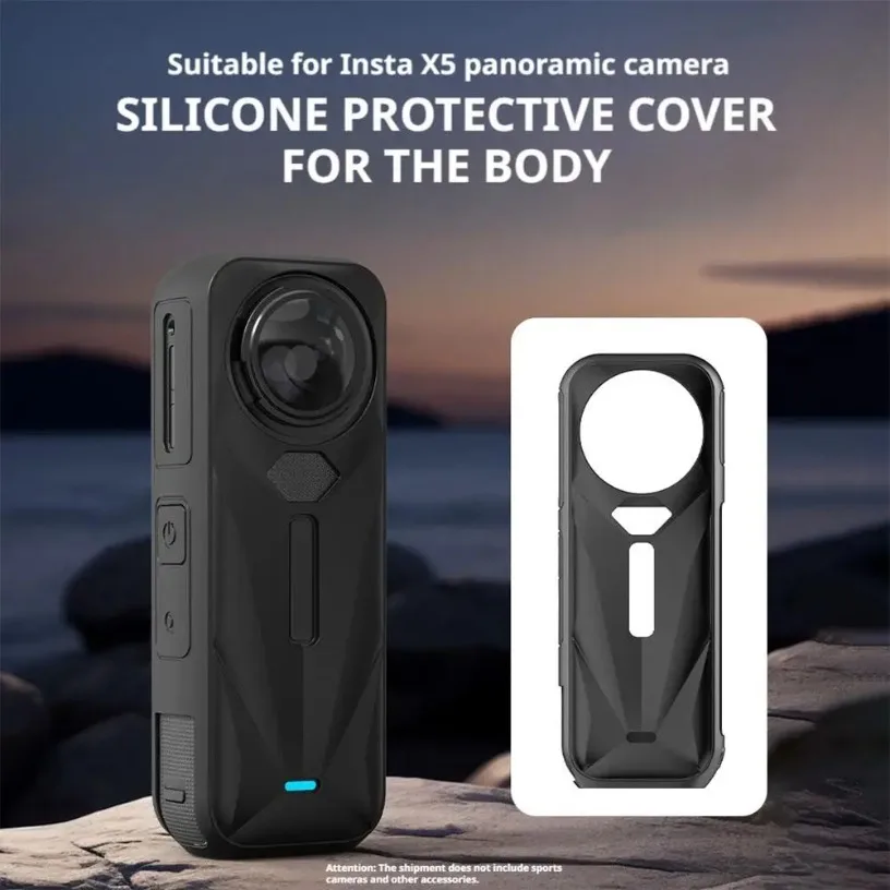 Für Insta360X5 Silikon Kamera Schutzhülle Objektiv Schutz Kappe für Insta 360X5 Gehärtetem Glas Film Schutz Kamera Accesso
