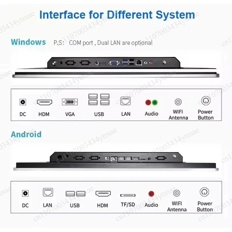 21.5 23.6 24 32 Inch Capacitive Touch All In One Digital Signage Wall Mount LCD Advertising Display Android Windows Optional