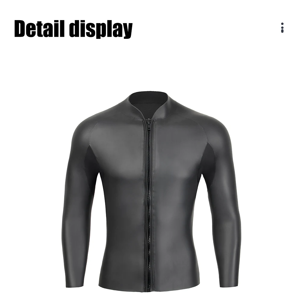 3MM CR Neoprene Wetsuit Men Top Suit Glue Bonding High Elastic Surfing Winter Swim Snorkeling Quick-drying UV Protection Suit