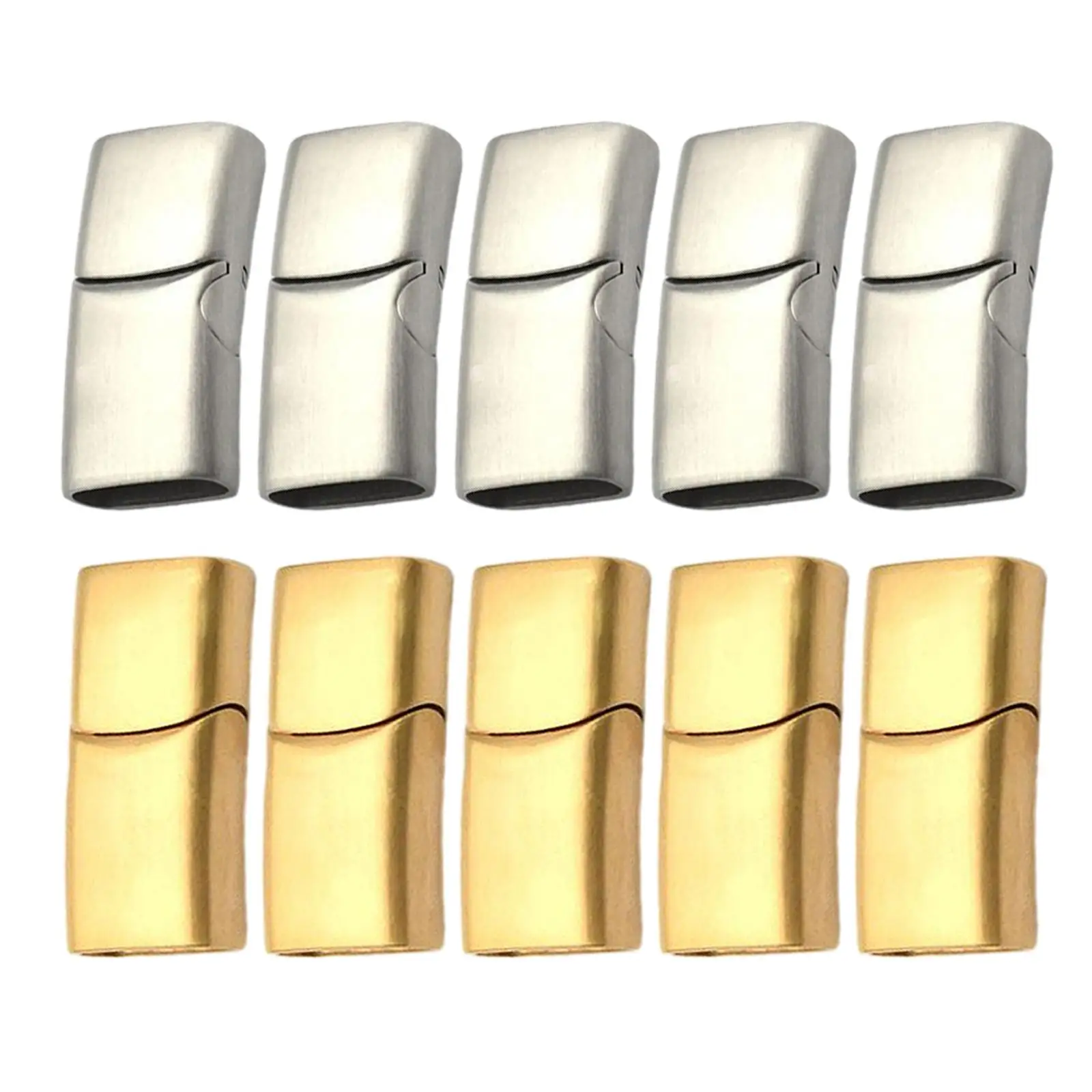 

10pcs Magnetic Jewelry Clasps Buckle Closures Flat Leather Cord DIY Accessories