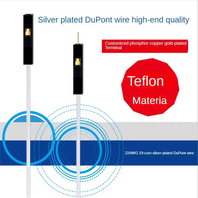 Серебристый 22-AWG 19-жильный кабель DuPont, 1/2/3/4-контактный двуглавый разъем «мама/папа», длина 10-50 см, выберите свой тип