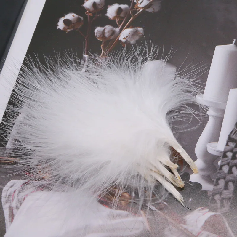 8-12cm Colored Plumas Natural Turkey Marabou Feather Fluffy Plume Wedding Dress Party DIY Decorations Handicraft Accessories
