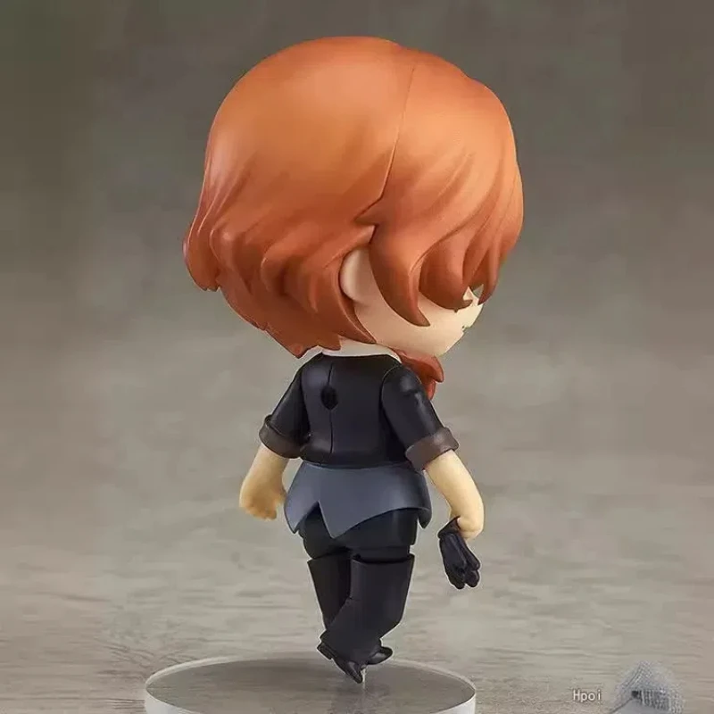 New 10CM Anime Bungo Stray Dogs Nakahara Chuya Q Version kawaii Joint replaceable Action Figures PVC Model Desk Decor Toy Gift