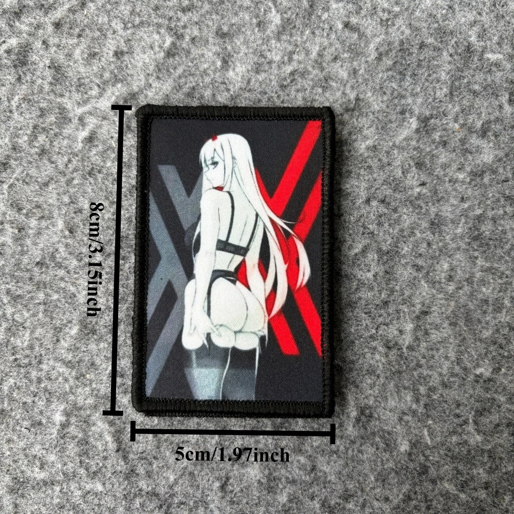 Zero Two Parche táctico con velcro para mochila y ropa – Diseño anime - imagen 5