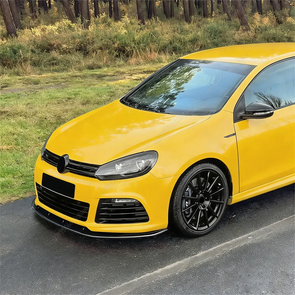 

Для Volkswagen VW Golf 6 MK6 R R20 2008-2013 ABS глянцевый черный 3 шт. автомобильный передний бампер спойлер для губ диффузор сплиттер обвесы тюнинг