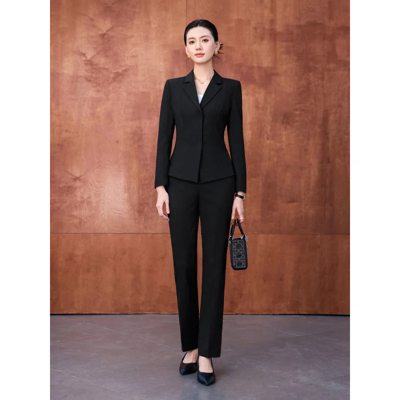 

Apricot-colored blazer women's professional suit, new spring style, elegant and sophisticated manager workwear, formal suit