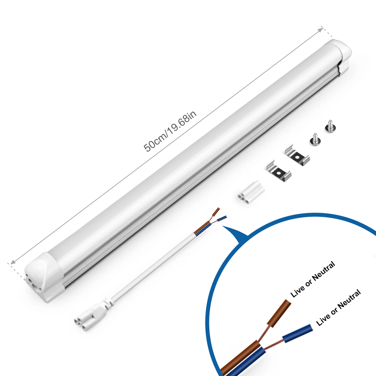 220V 230V 110V LED Tube Lamp T5 50CM 15W ED Bulb Aluminum Fluorescent Replacement for Home Kitchen Wardrobe Ceil Lighting