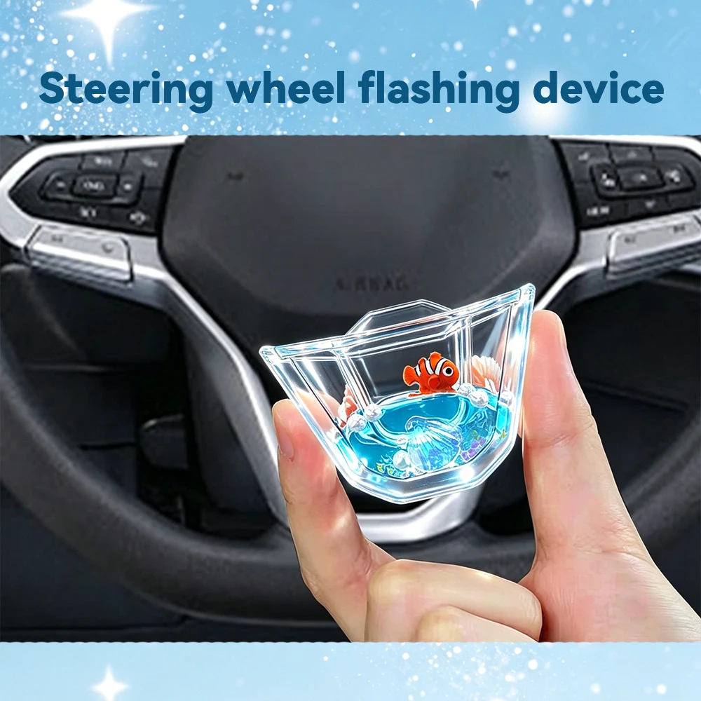 For Volkswagen Car Oceanarium Dynamic Flowing Car Sequins - Suitable for T‑Roc/Tiguan/Golf/Passat/T‑Cross/ID.4 . Car Decoration