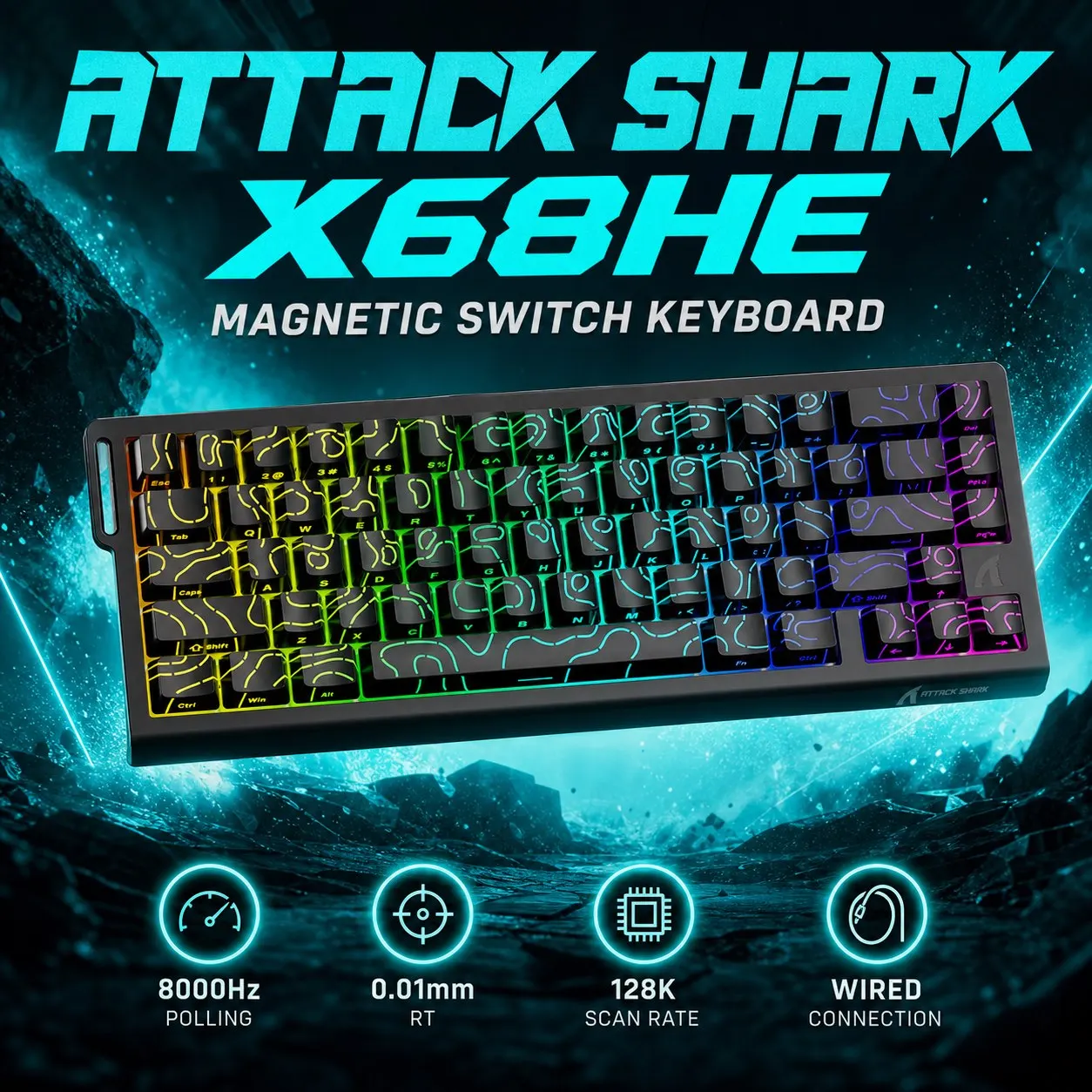 attack-shark-x68he-wired-rgb-keyboard-for-pc-gaming-with-pbt-double-shot-keycaps-001mm-rapid-trigger-accuracy-128k-scan-rate