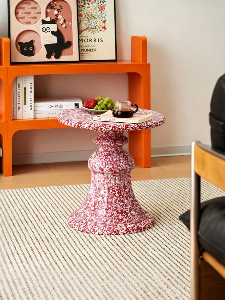 Nordic Living Room Sofa,Side Circular Corner Table,Modern,Balcony Small Small Coffee Tables, Plastic Furniture