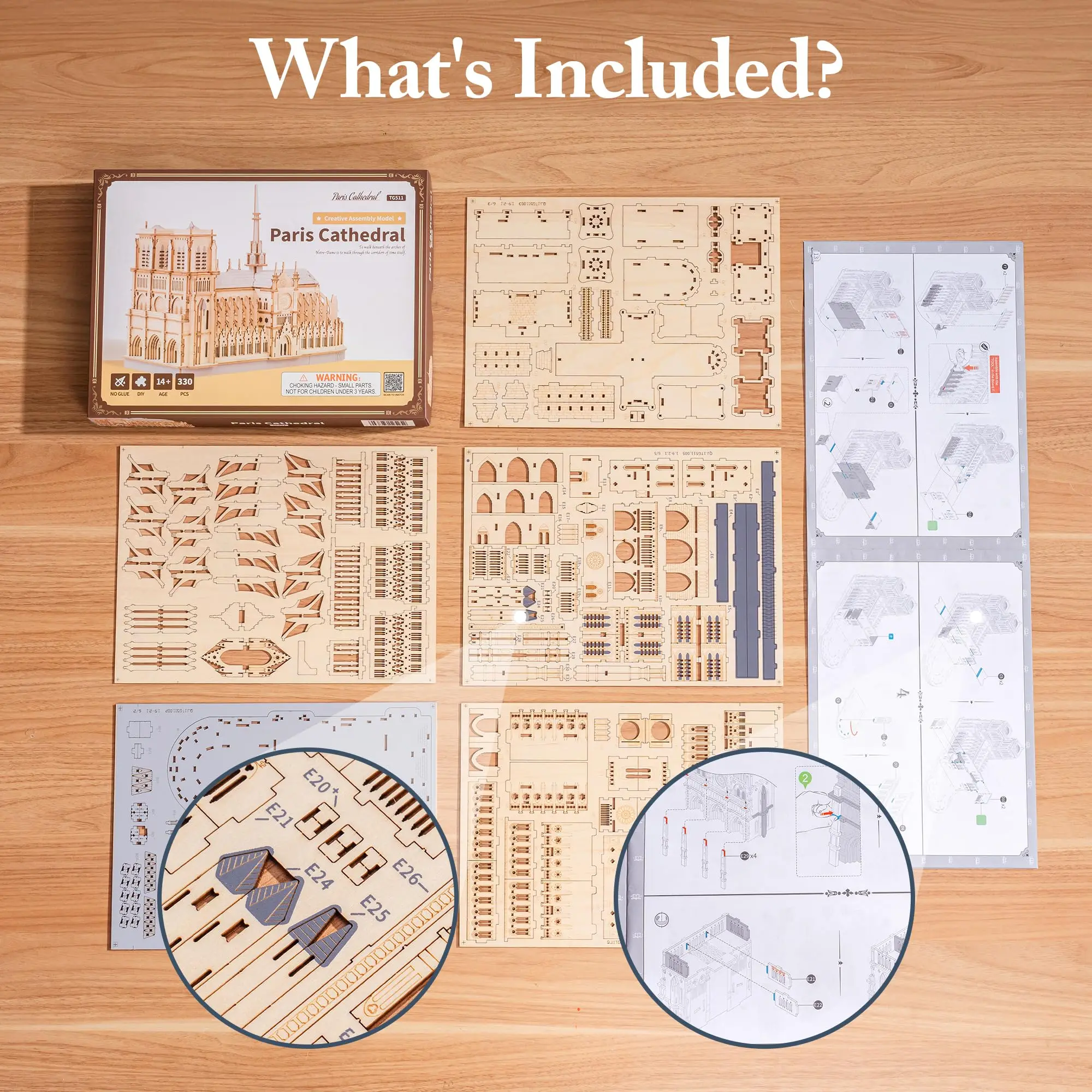 Robotime パリ大聖堂 3D 木製パズル プライド オブ ディスプレイ スケール レーザーカット木製モデルキット 建築愛好家へのギフト 子供 大人