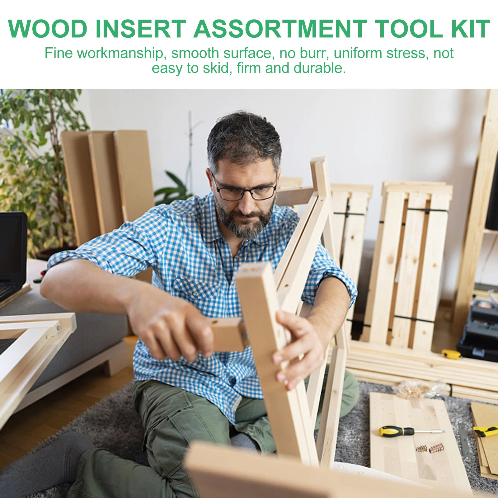 

165Pcs Zinc Alloy Threaded Insert Nuts Kit Heavy Duty Wood Furniture Fasteners Assortment for Solid Pine Plywood Fiberboard