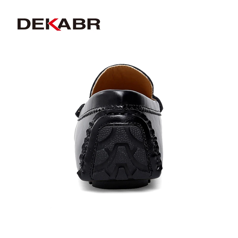 DEKABR Men Casual Shoes Slip-on Handmade High Quality Pu Leather Loafers Fashion Footwear Comfortable Breathable Driving Shoes