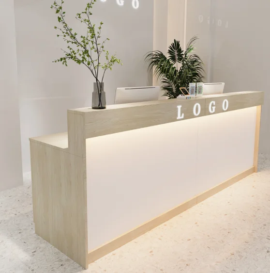 

Modern Design Commercial Reception Desk for Beauty Salon Office Counter Table Front Desk with Elegant Styling